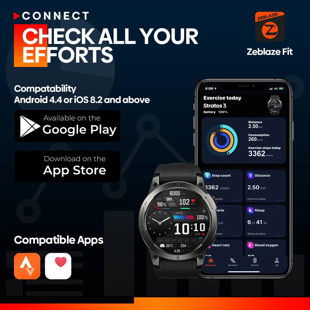 Zeblaze Stratos 3  Ʈġ, AMOLED ÷,  GPS,  ȣȯ, ȭ ȭ, ɹڼ 